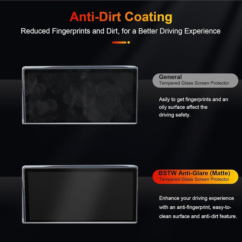 BSTW 2025 Ford Bronco Sport Screen Protector for 2025 Bronco Sport Big Bend/Heritage/Outer Banks/Badlands SYNC 4 13.2" Display Anti Glare Tempered Glass Protective Film (Bronco Sport 13.2-In Matte) - Image 2